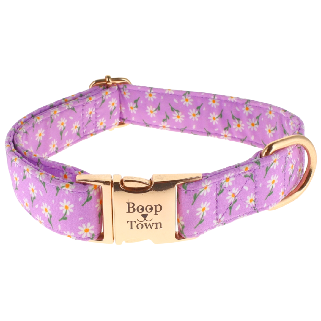 Boop Town Durable Cotton Dog Collar – Adjustable with Metal Buckle