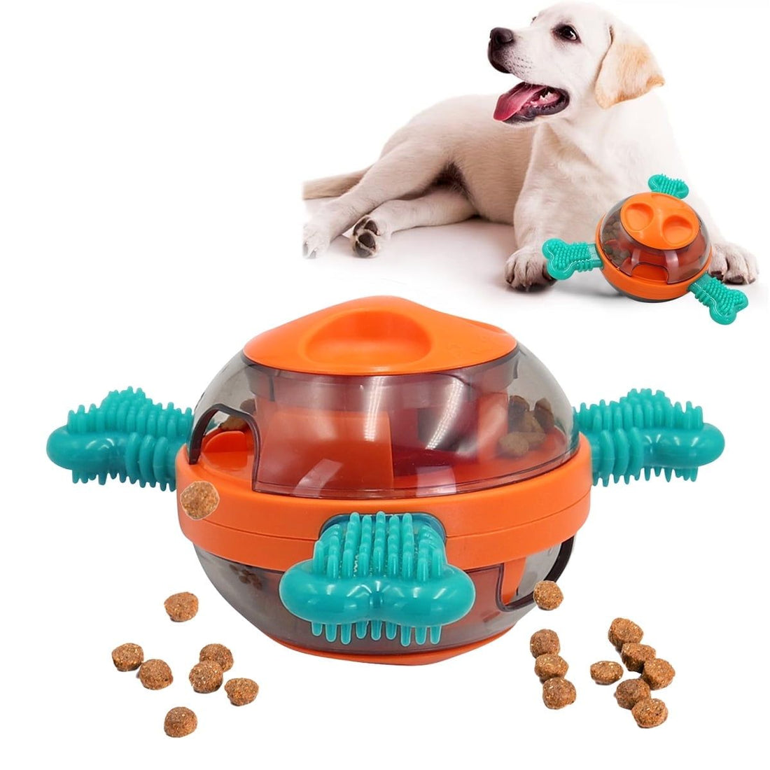 Dog Tumbler Interactive Puzzle Toy Multifunctional Treat Chew Frisbee