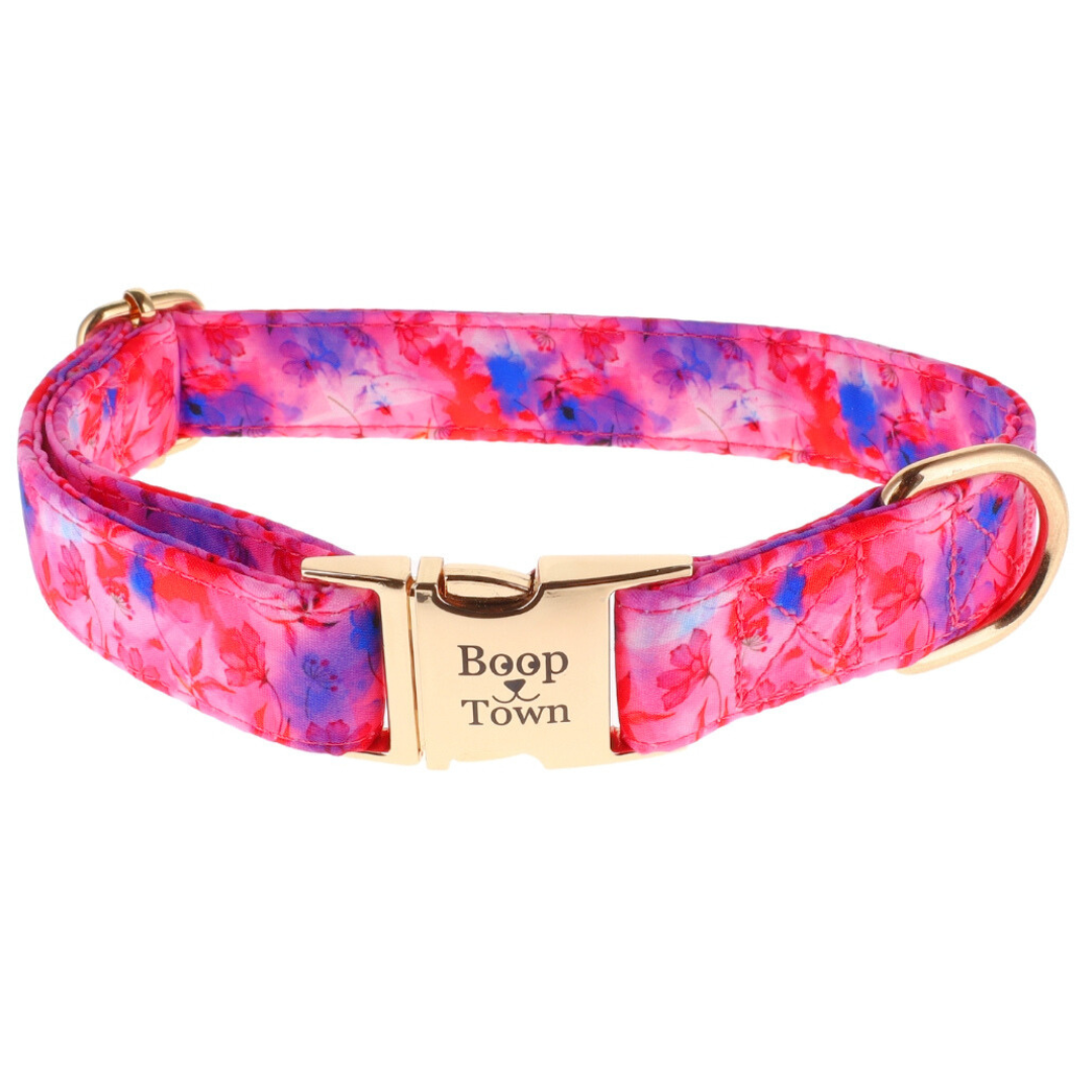Boop Town Durable Cotton Dog Collar – Adjustable with Metal Buckle