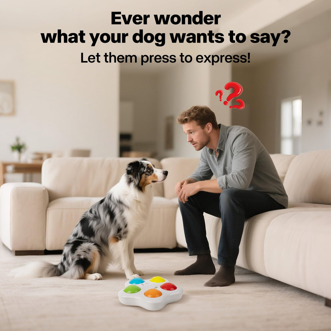 Interactive -Dog Toy - Pet Brain Training buttons