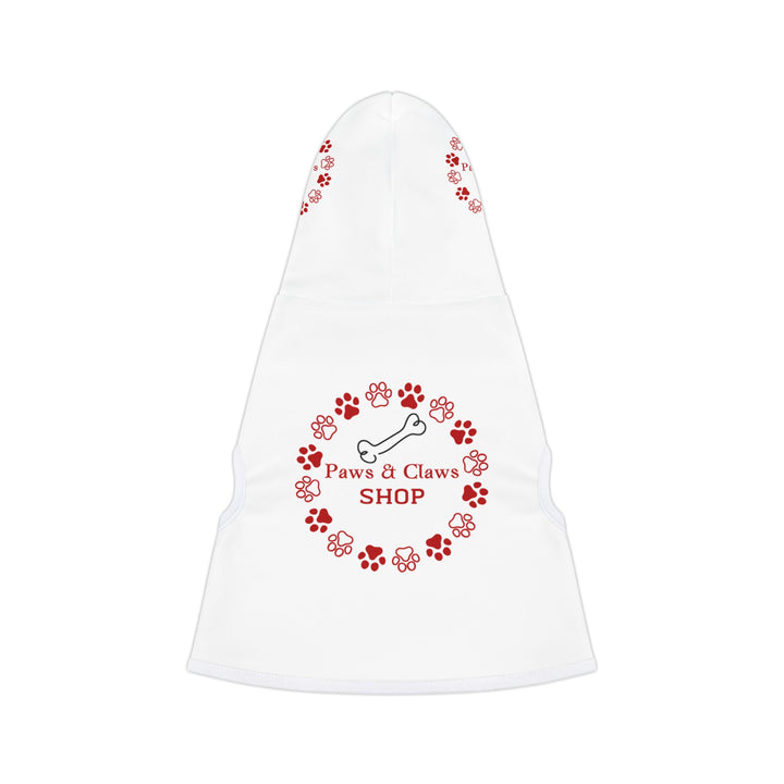 Pet Hoodie — 'Paws & Claws SHOP' Red Paw Print Logo Dog & Cat Hoodie