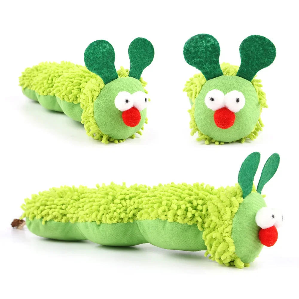Cat Chew Toys Caterpillar Catnip Molar Teaser for Kittens