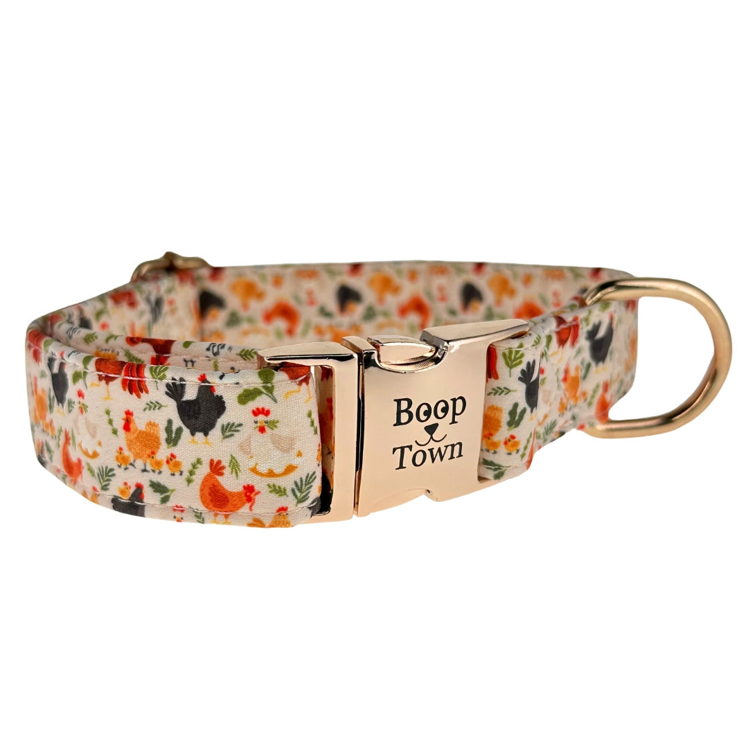 Boop Town Durable Cotton Dog Collar – Adjustable with Metal Buckle