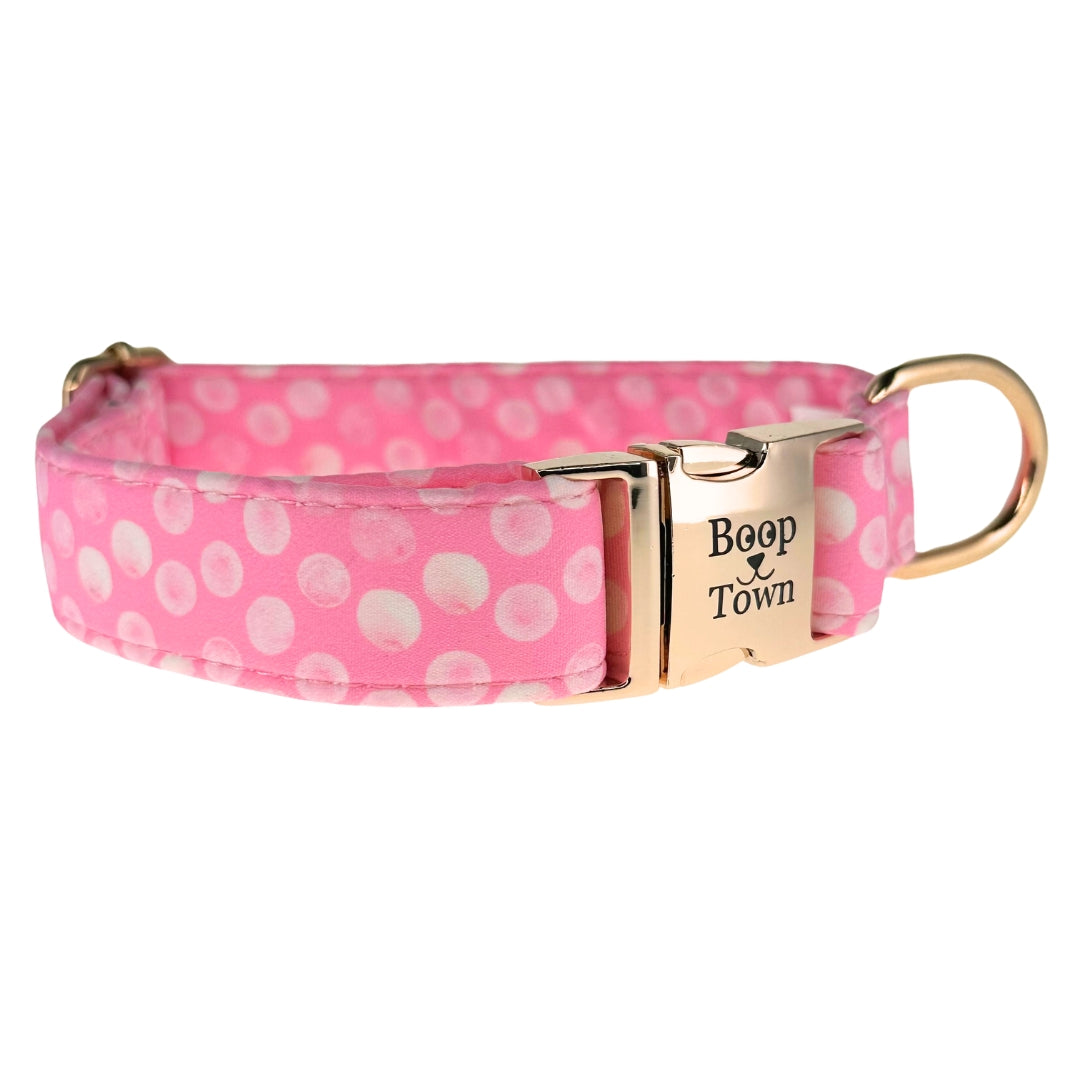 Boop Town Durable Cotton Dog Collar – Adjustable with Metal Buckle