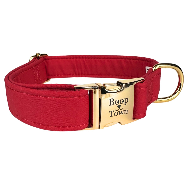 Boop Town Durable Cotton Dog Collar – Adjustable with Metal Buckle