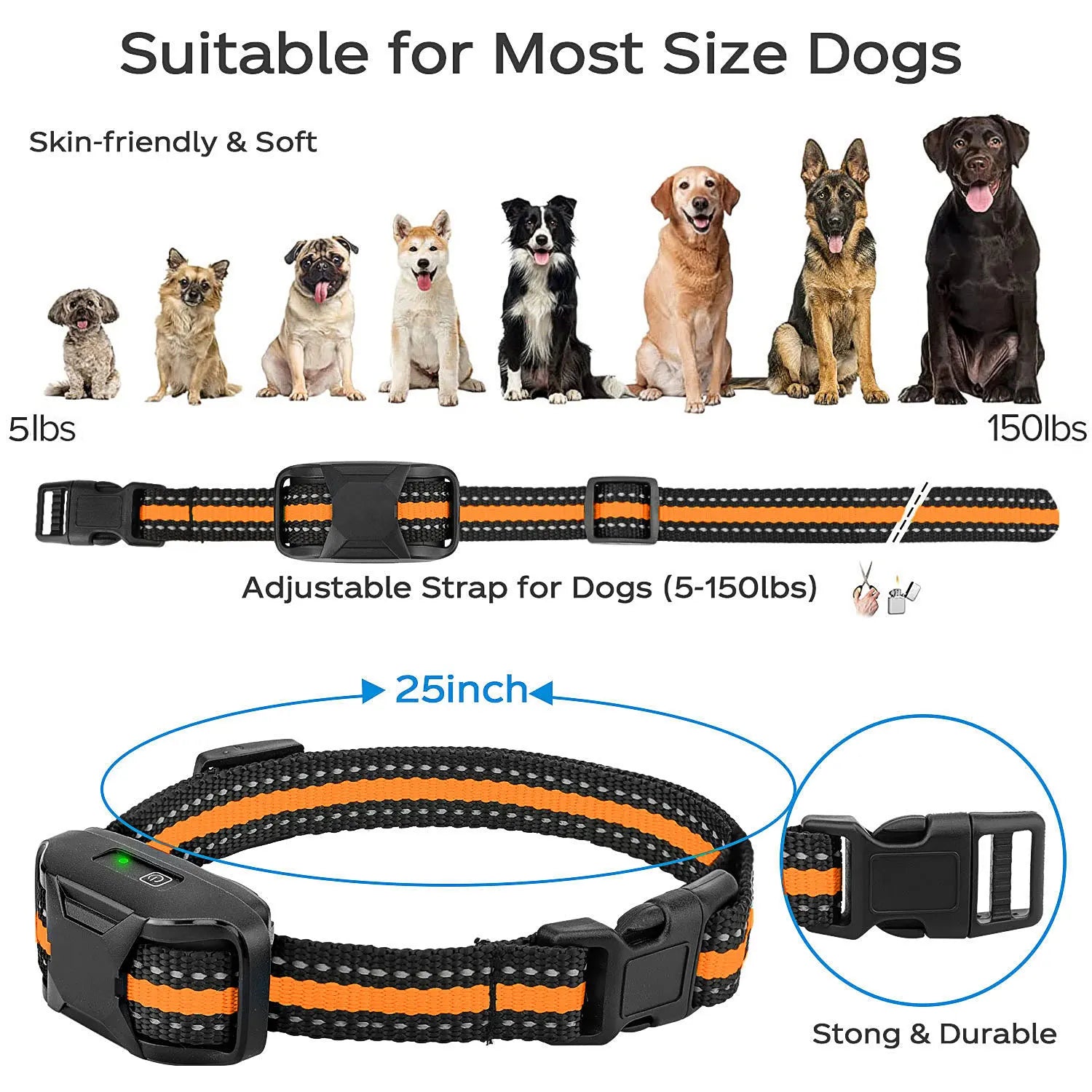 3300Ft Electric Dog Training Collar Remote Waterproof Shock Vibration