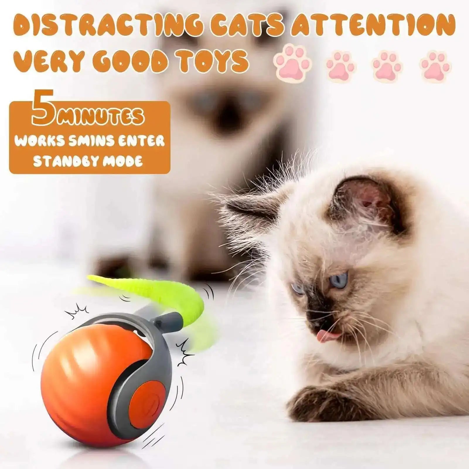 Speedy Tail 2.0 Smart Interactive Cat Toy with Automatic Balls