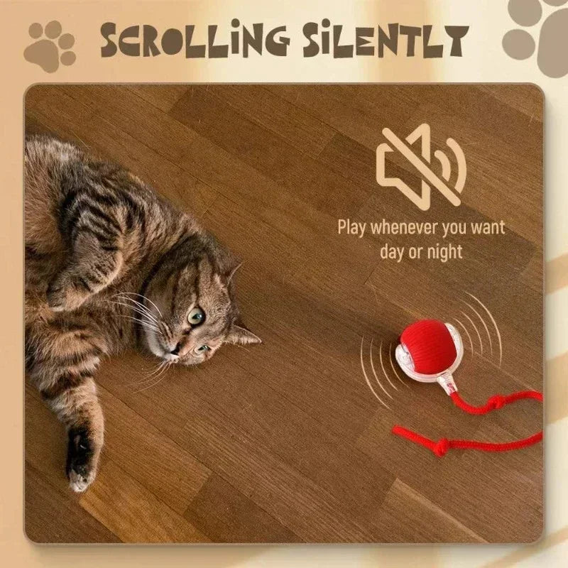 Rechargeable Smart Automatic Rolling Ball Toy for Cats and Dogs