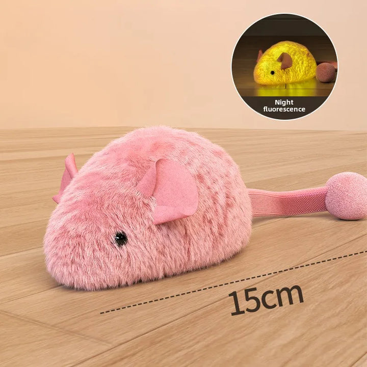 Interactive Plush Mouse Cat Toy for Indoor Self-Playing Kittens