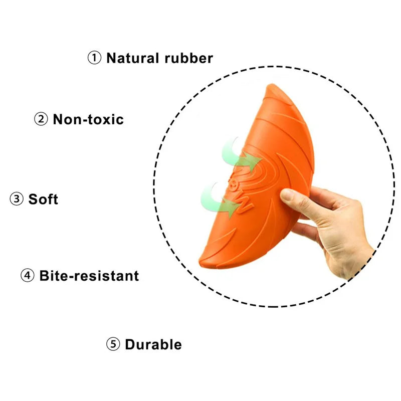 Bite-Resistant Flying Disc Dog Toy for Training and Outdoor Play