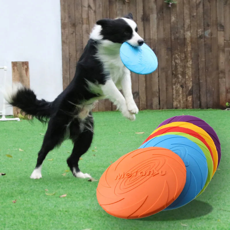 Bite-Resistant Flying Disc Dog Toy for Training and Outdoor Play
