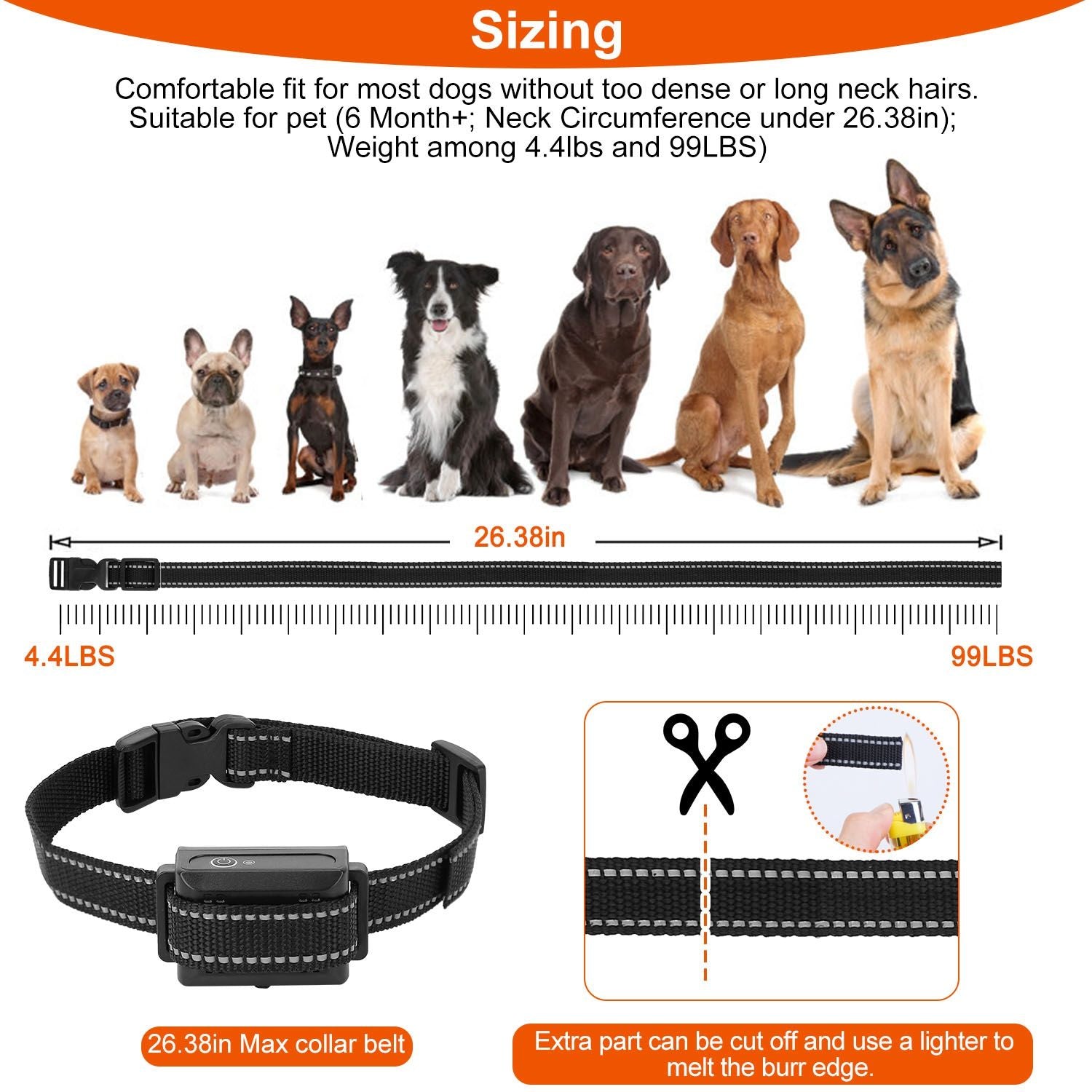 Long-Range 3280FT Dog Training Collar Waterproof Vibration Beep Shock