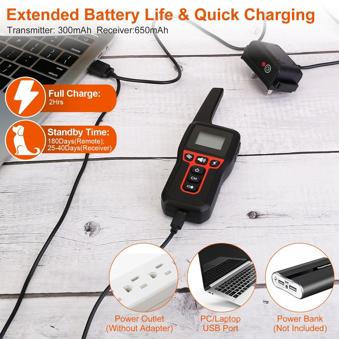 Long-Range 3280FT Dog Training Collar Waterproof Vibration Beep Shock