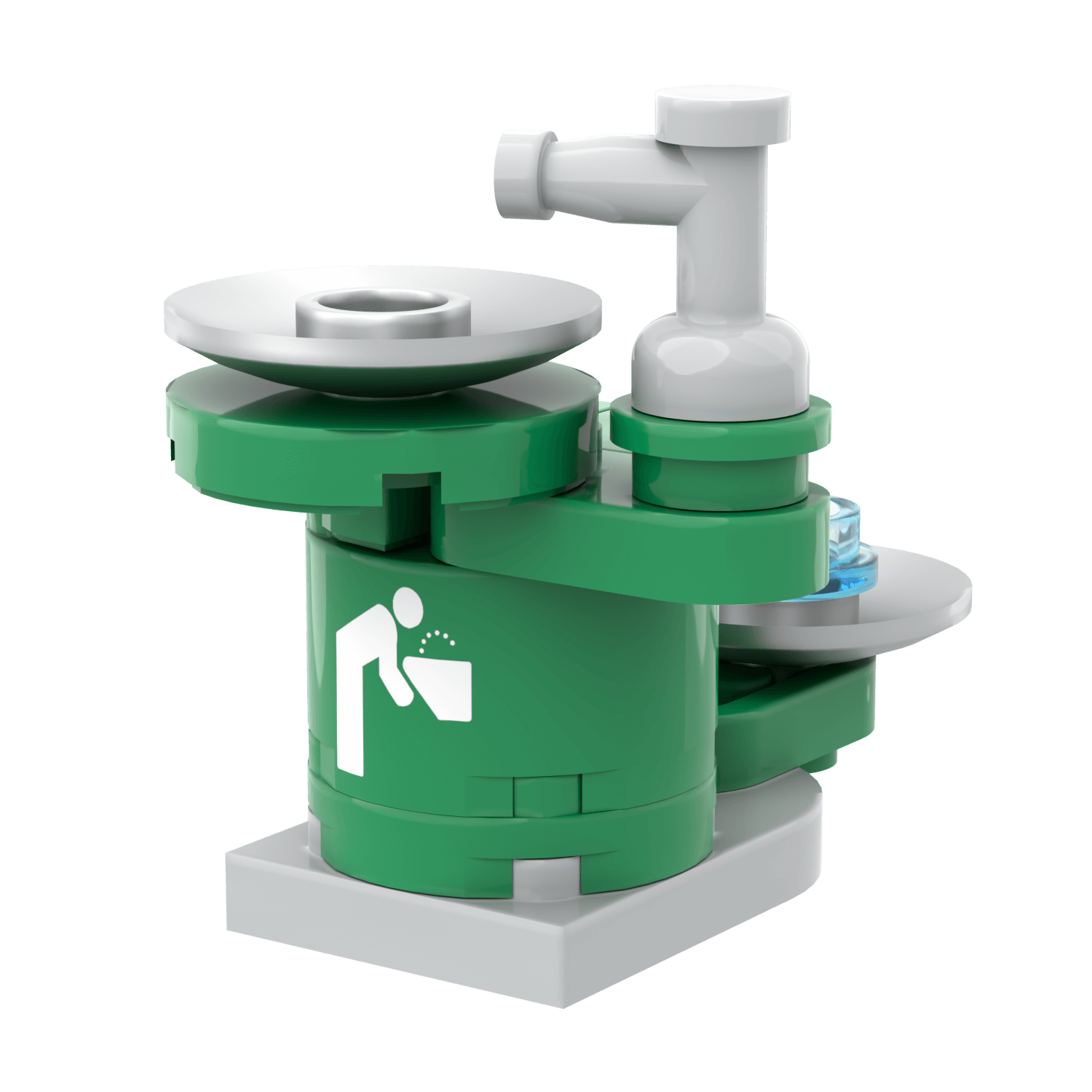 Pet-Friendly Drinking Fountain - Printed Mini Build - Made Using LEGO® Parts