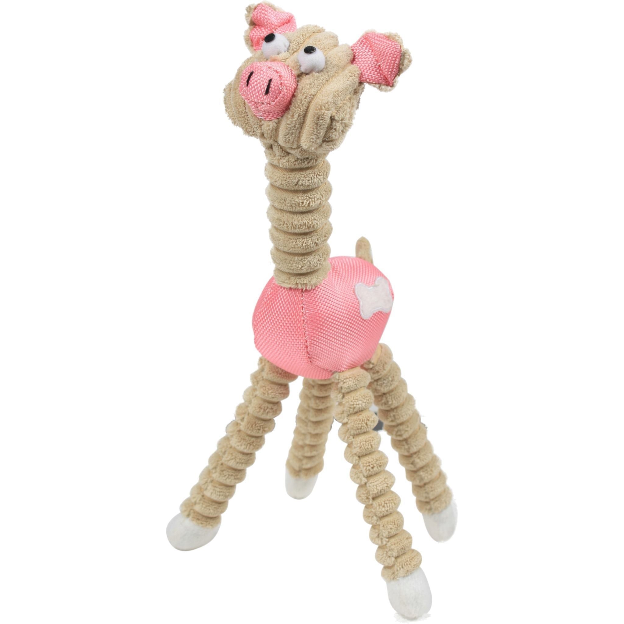 Giraffe Cow Jute Rope and Squeak Chew Toy for Dogs